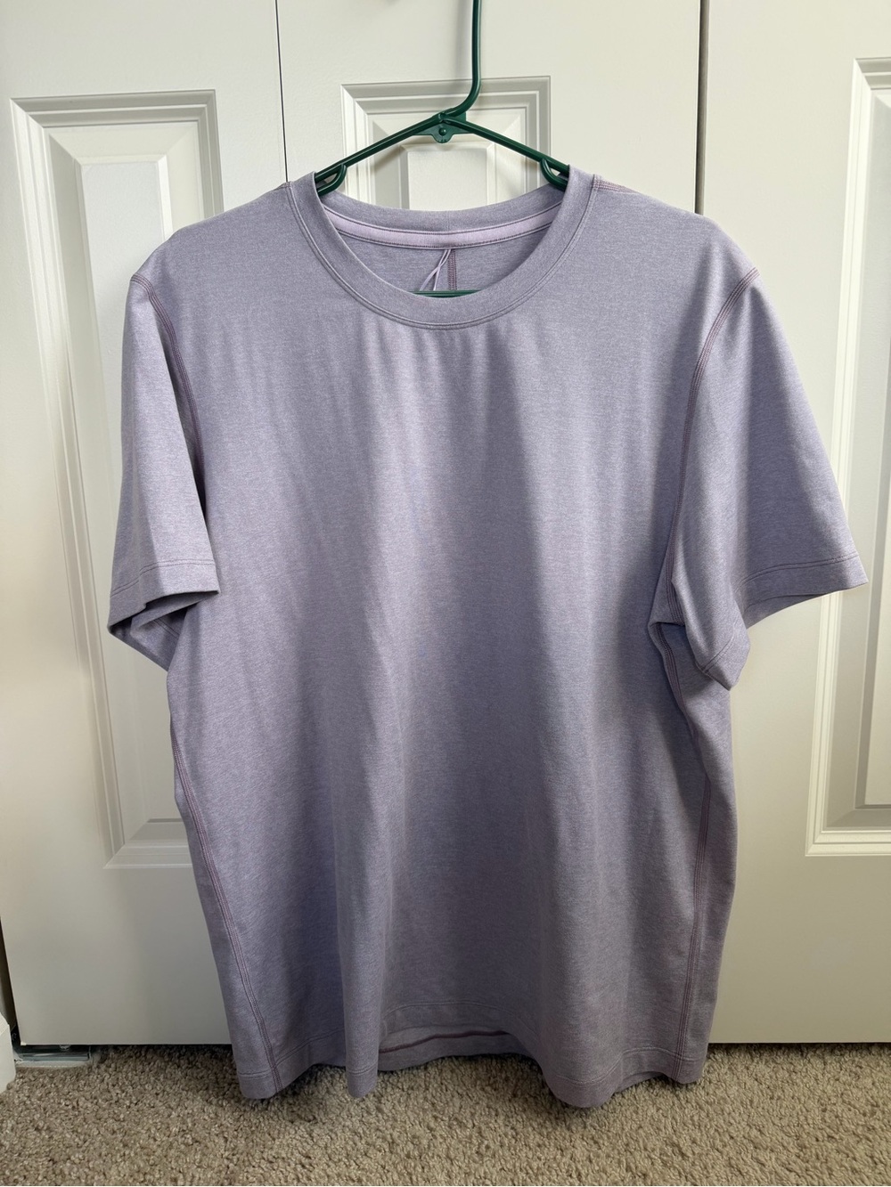Lululemon Soft Jersey Short-Sleeve Shirt Heathered Purple Large